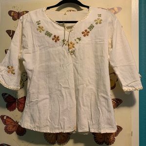 Handmade Guatemala White Top Medium